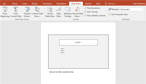 Use Presenter View 